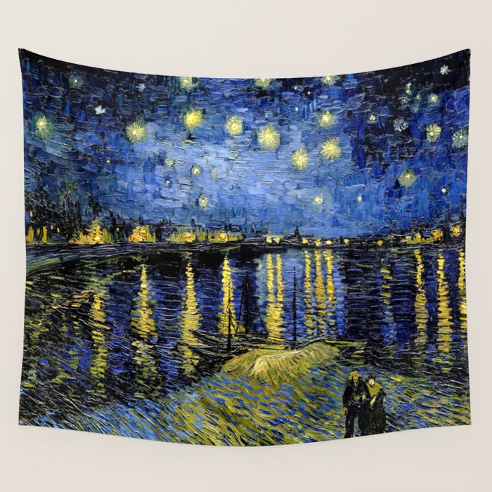 Vincent Van Gogh Starry Night Wall Tapestry Gallery Image 4