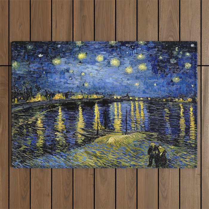 Vincent Van Gogh Starry Night Outdoor Rug Gallery Image 1