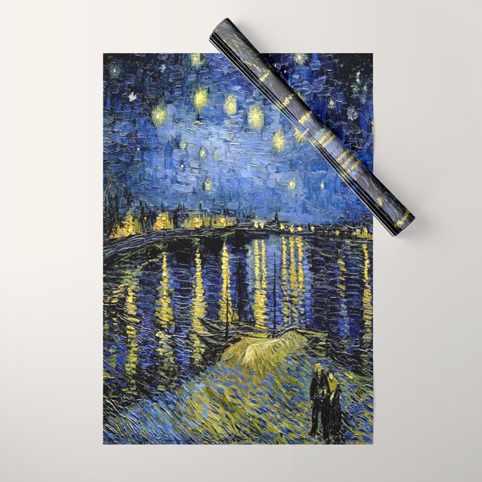 Vincent Van Gogh Starry Night Wrapping Paper Gallery Image 1