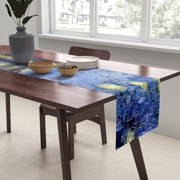 Vincent Van Gogh Starry Night Table Runner Gallery Image 2