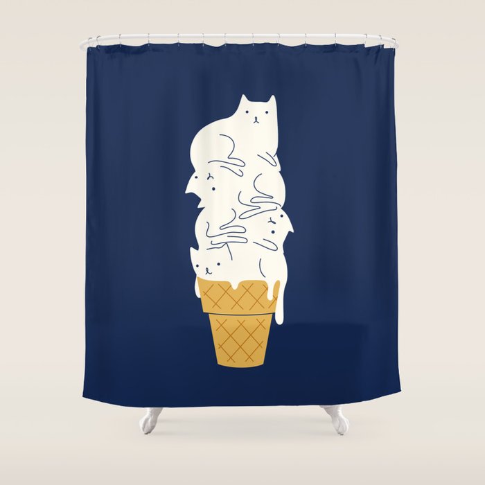 Meowlting Shower Curtain Gallery Image 1