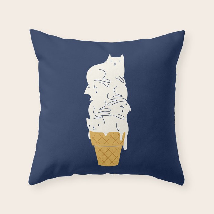 Meowlting Throw Pillow Gallery Image 6