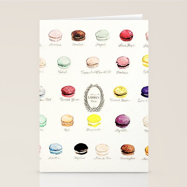 laduree macaron menu Stationery Card Gallery Image 2