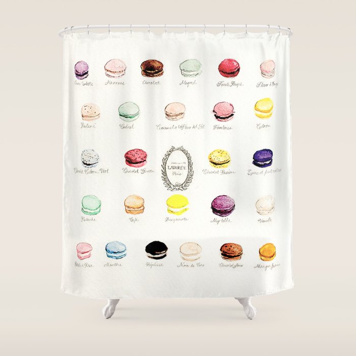 laduree macaron menu Shower Curtain Gallery Image 1