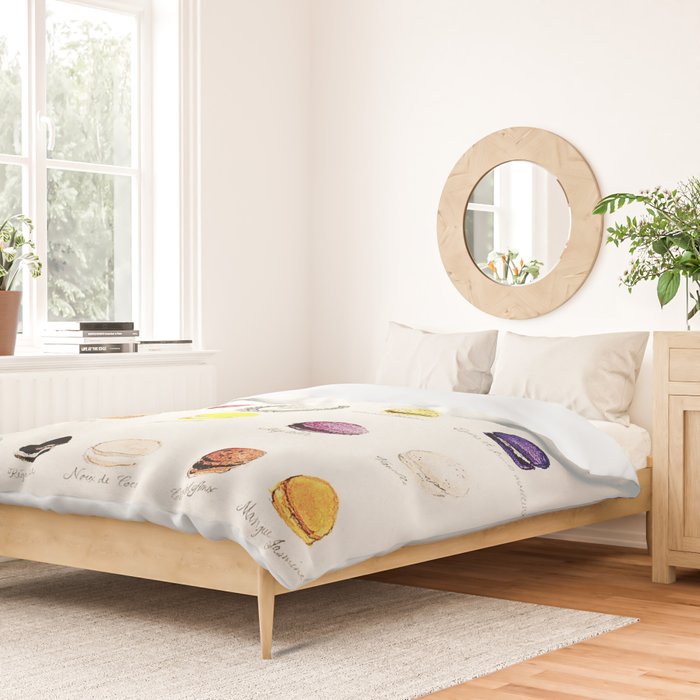 laduree macaron menu Duvet Cover Gallery Image 2