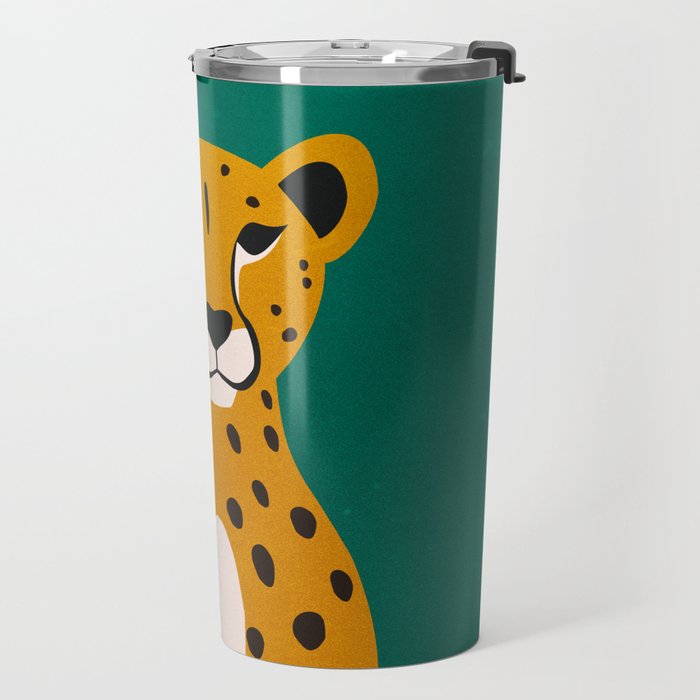 The Stare: Marigold Cheetah Travel Mug Gallery Image 2