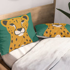 The Stare: Marigold Cheetah Pillow Sham Gallery Image 2