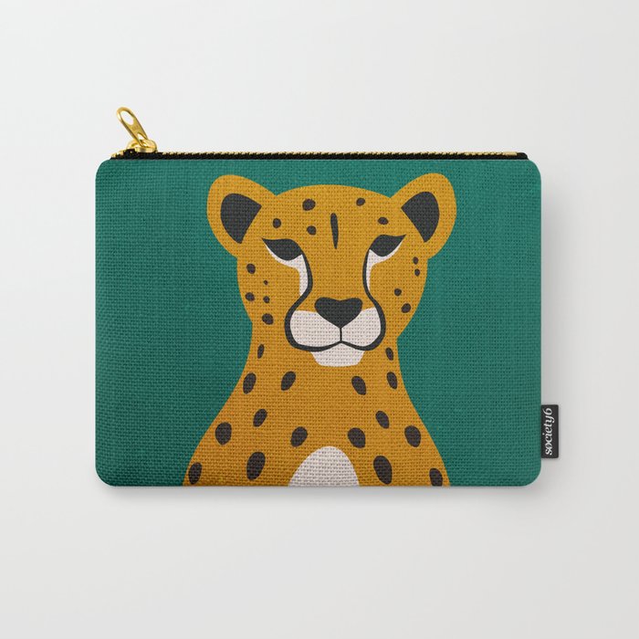 The Stare: Marigold Cheetah Carry All Pouch Gallery Image 1