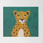 The Stare: Marigold Cheetah Throw Blanket Gallery Image 2