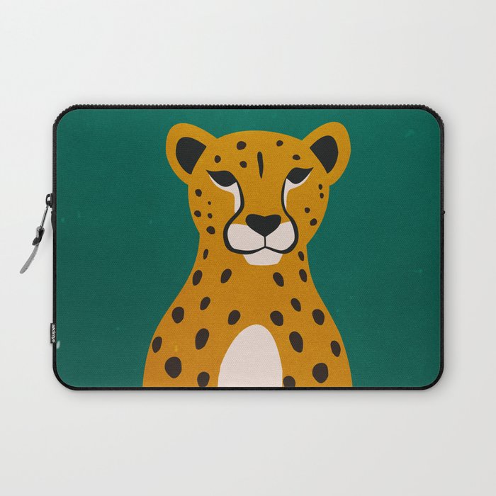 The Stare: Marigold Cheetah Laptop Sleeve Gallery Image 1