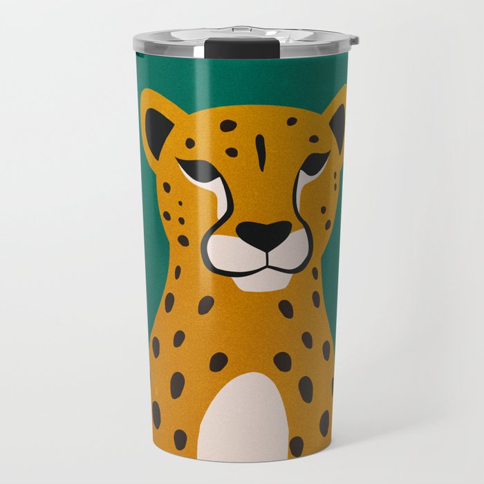 The Stare: Marigold Cheetah Travel Mug Gallery Image 1