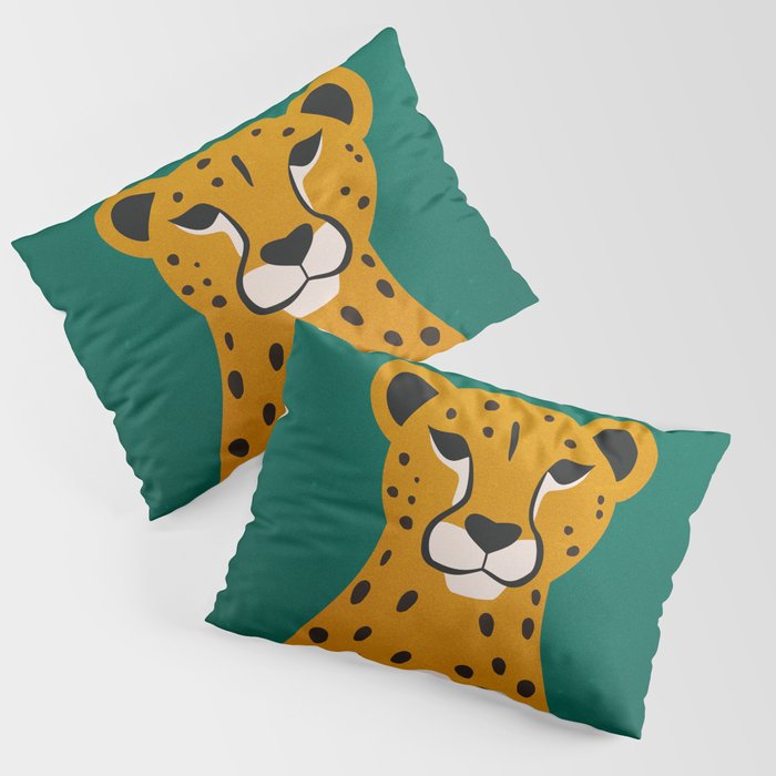 The Stare: Marigold Cheetah Pillow Sham Gallery Image 1