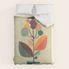 Potted plant with a bird Duvet Cover Gallery Image 6