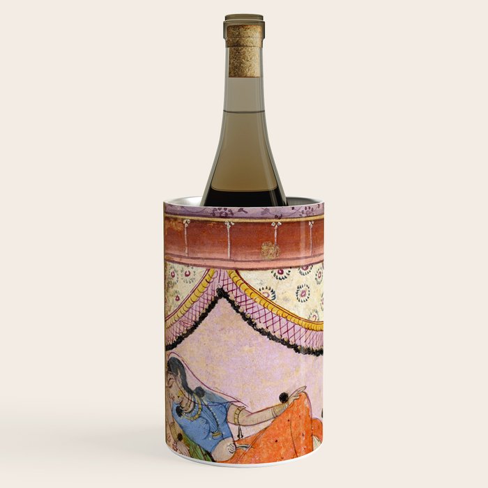 Lovers Indian Miniature Painted Illustration Wine Chiller Gallery Image 2