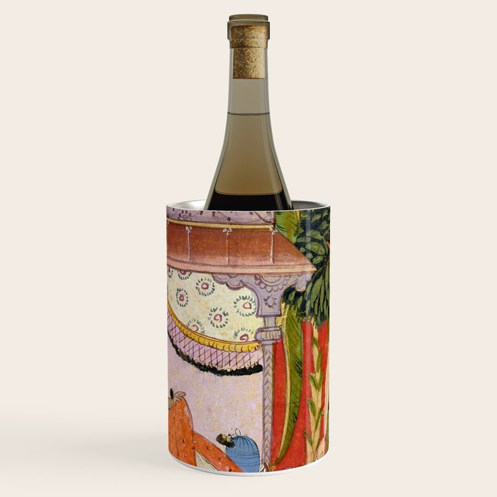 Lovers Indian Miniature Painted Illustration Wine Chiller Gallery Image 1