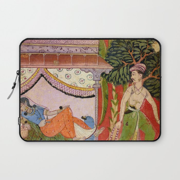 Lovers Indian Miniature Painted Illustration Laptop Sleeve Gallery Image 1