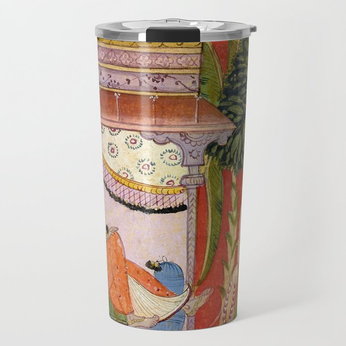 Lovers Indian Miniature Painted Illustration Travel Mug Gallery Image 1