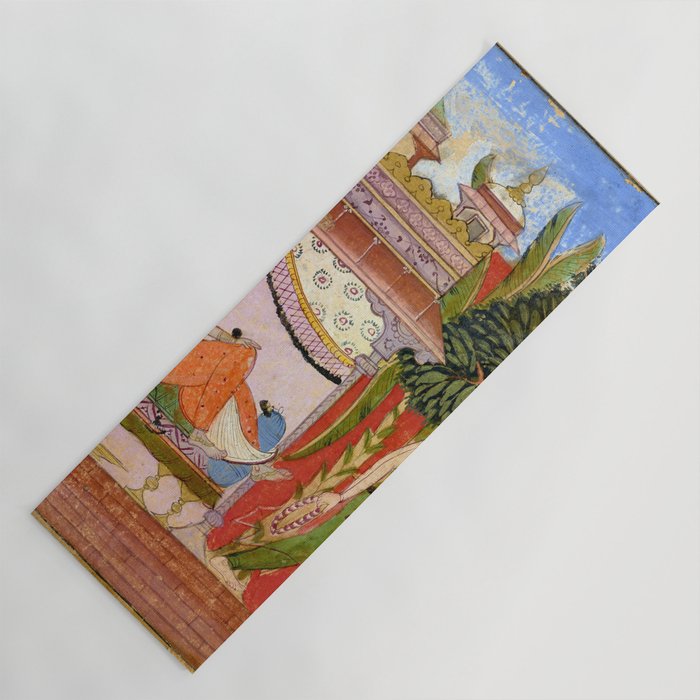 Lovers Indian Miniature Painted Illustration Yoga Mat Gallery Image 1