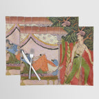 Lovers Indian Miniature Painted Illustration Placemat Gallery Image 1