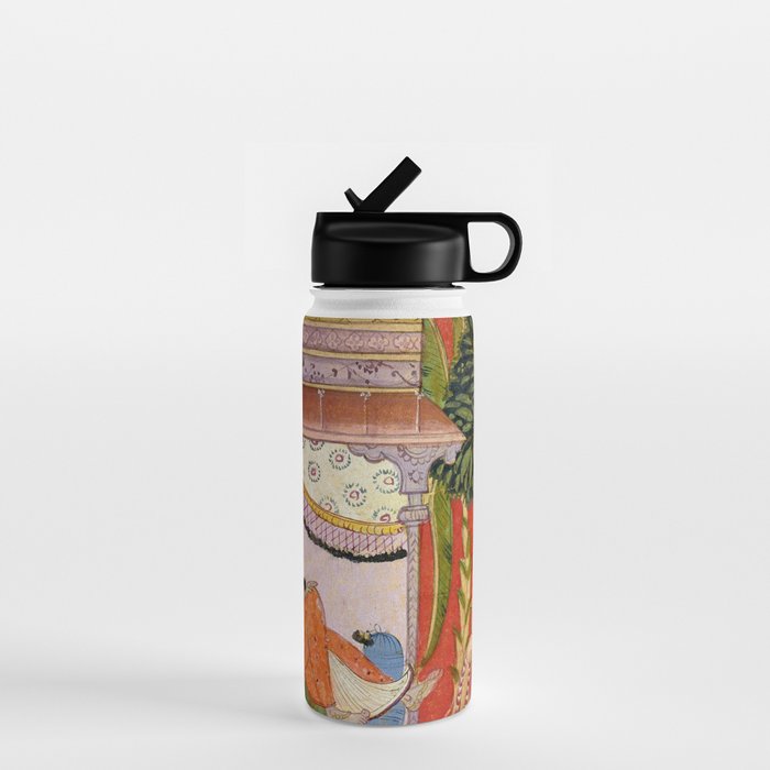 Lovers Indian Miniature Painted Illustration Water Bottle Gallery Image 1