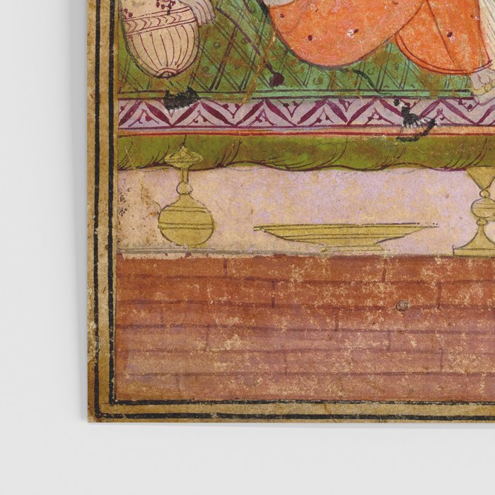 Lovers Indian Miniature Painted Illustration Poster Gallery Image 3