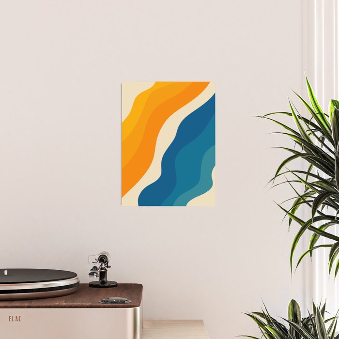 Minimalist abstract waves Poster Gallery Image 2