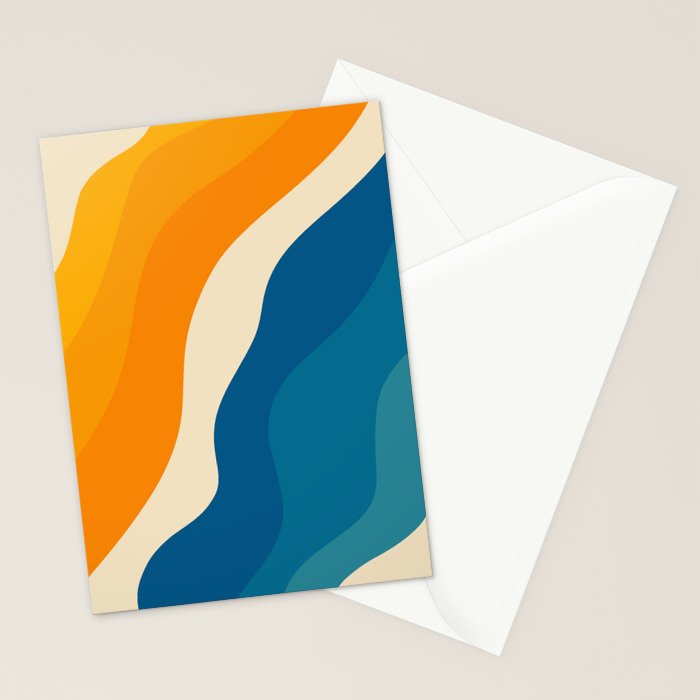Minimalist abstract waves Stationery Card Gallery Image 2