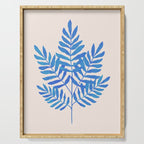Blue Fern Leaf Serving Tray Gallery Image 1