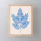 Blue Fern Leaf Mini Art Print Gallery Image 1