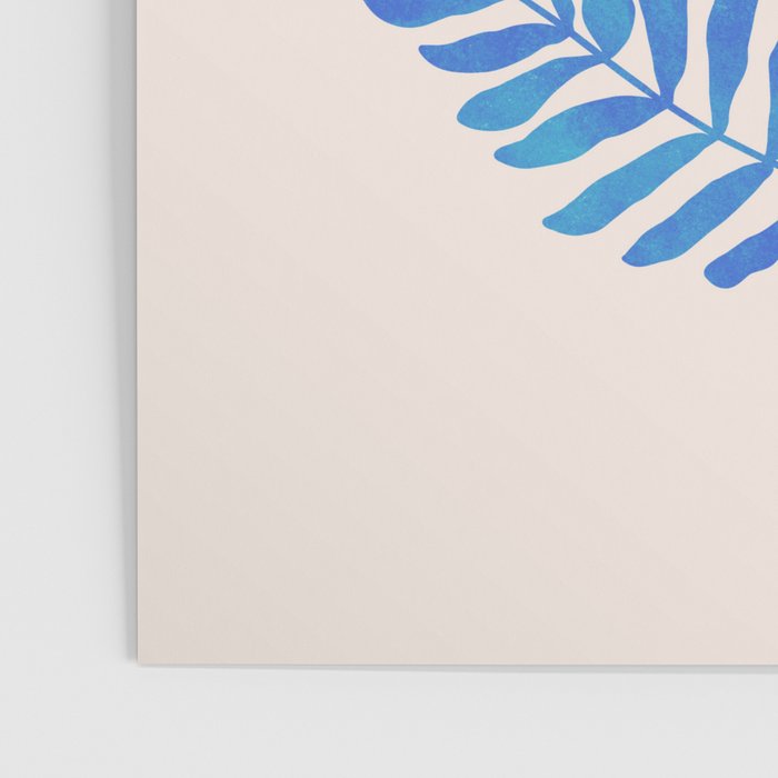 Blue Fern Leaf Poster Gallery Image 3