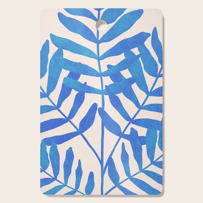 Blue Fern Leaf Cutting Board Gallery Image 1