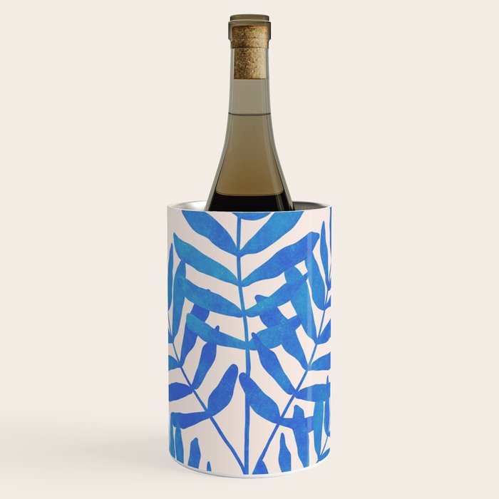 Blue Fern Leaf Wine Chiller Gallery Image 1