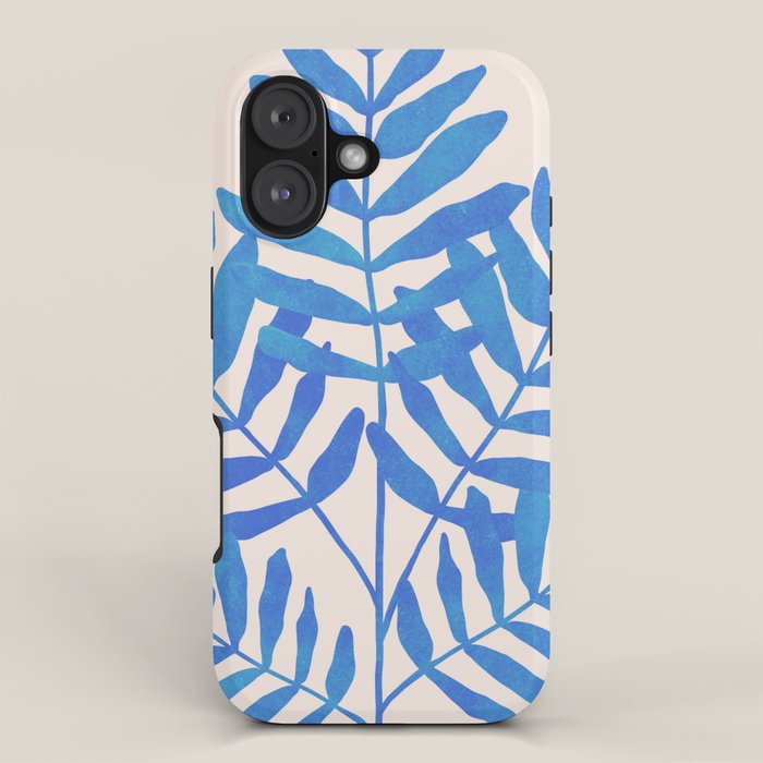 Blue Fern Leaf iPhone Case Gallery Image 1