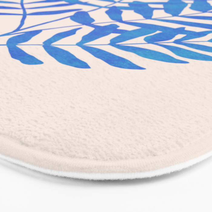 Blue Fern Leaf Bath Mat Gallery Image 3