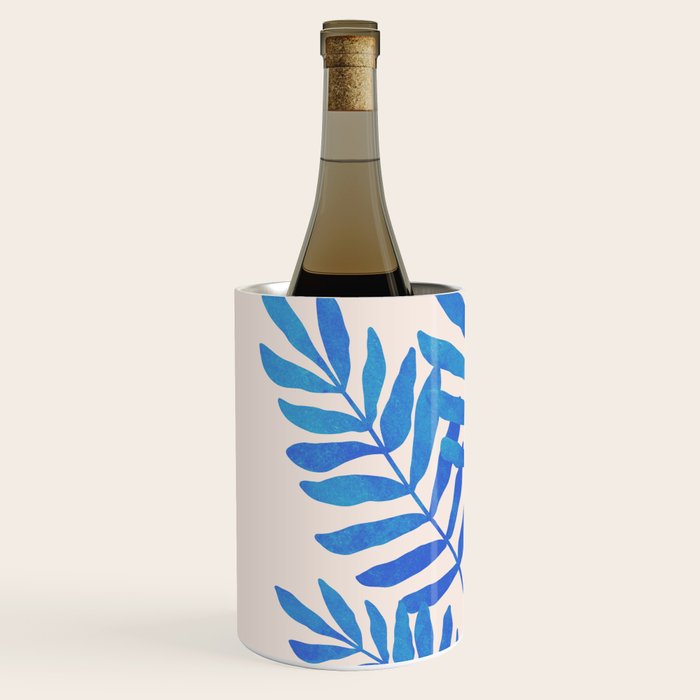 Blue Fern Leaf Wine Chiller Gallery Image 2