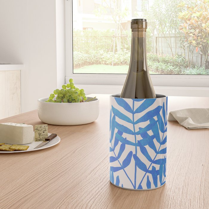 Blue Fern Leaf Wine Chiller Gallery Image 4