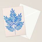Blue Fern Leaf Stationery Card Gallery Image 2