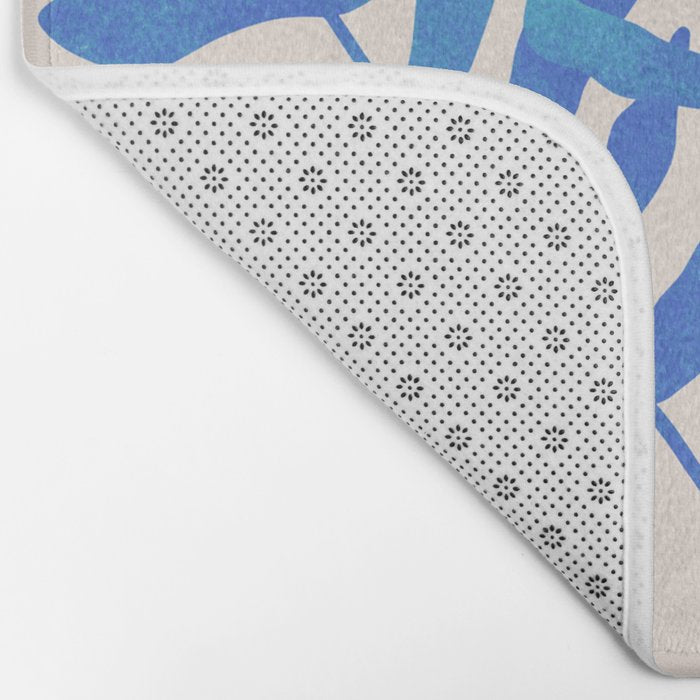 Blue Fern Leaf Bath Mat Gallery Image 2