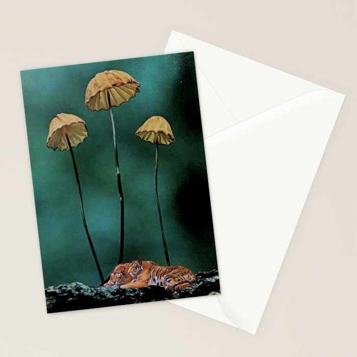 Resting Tigers Stationery Card Gallery Image 2
