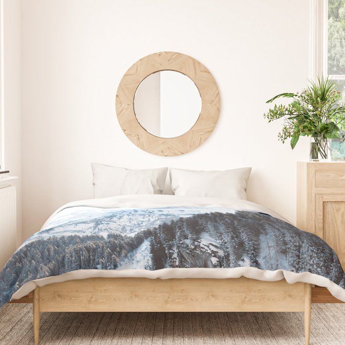 Snowy Mountain Landscape Duvet Cover Gallery Image 3