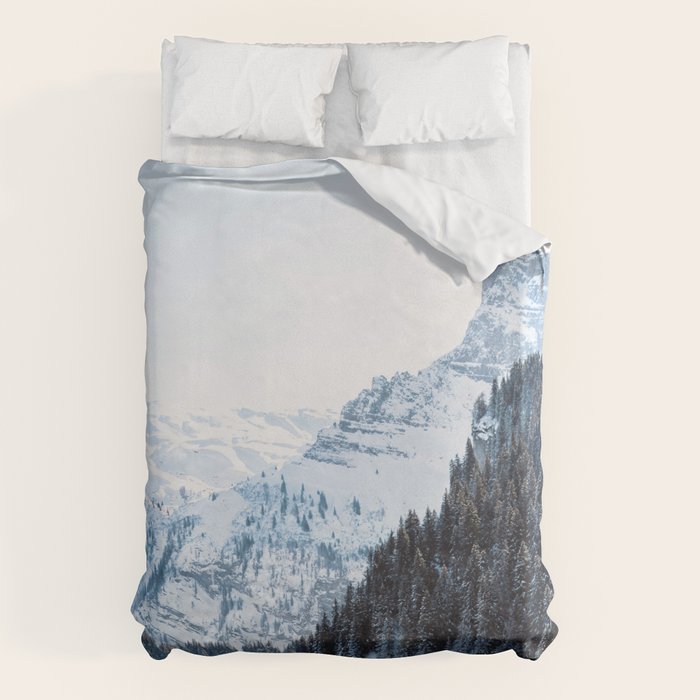 Snowy Mountain Landscape Duvet Cover Gallery Image 1