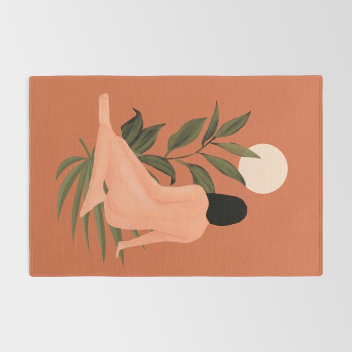 Minimal Abstract Art Nude Woman 7 Rug Gallery Image 2