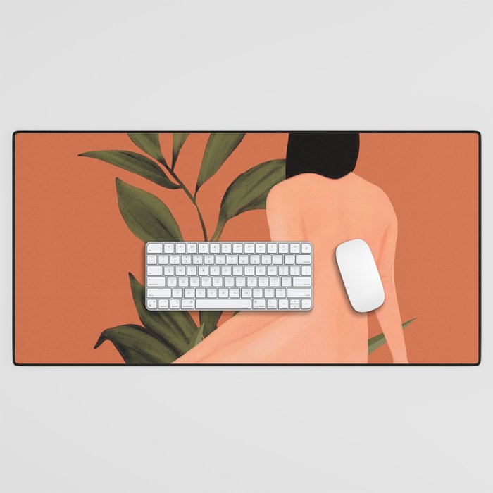 Minimal Abstract Art Nude Woman 7 Desk Mat Gallery Image 1