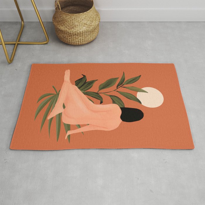 Minimal Abstract Art Nude Woman 7 Rug Gallery Image 1