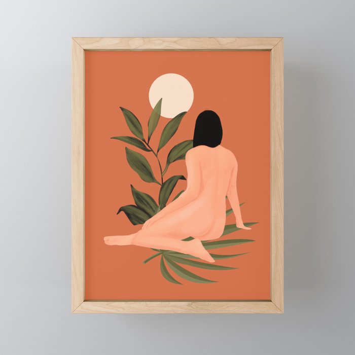 Minimal Abstract Art Nude Woman 7 Mini Art Print Gallery Image 1