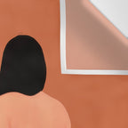 Minimal Abstract Art Nude Woman 7 Wall Tapestry Gallery Image 3