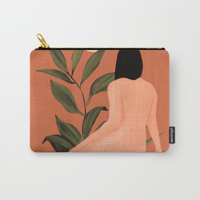Minimal Abstract Art Nude Woman 7 Carry All Pouch Gallery Image 1