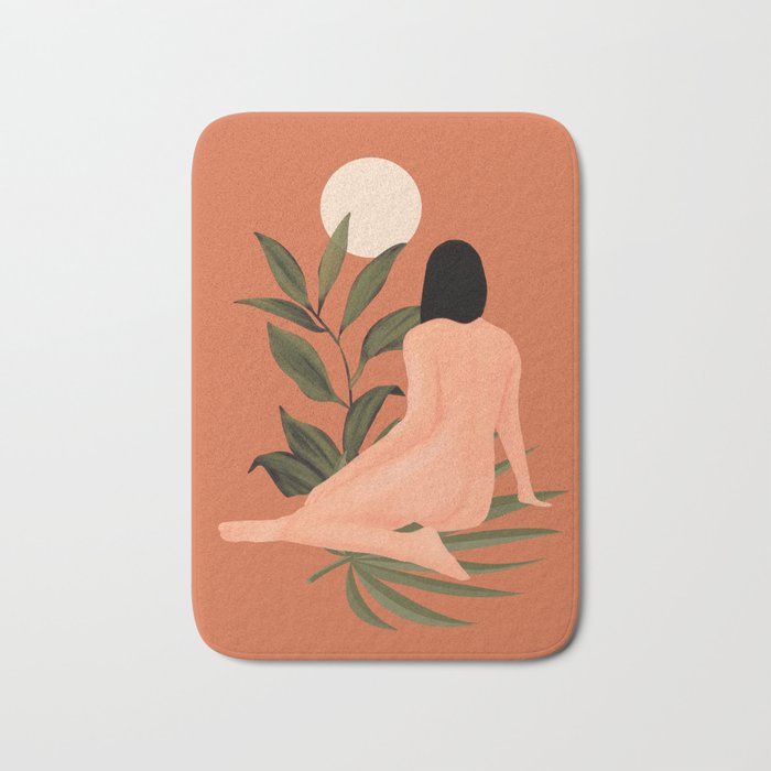 Minimal Abstract Art Nude Woman 7 Bath Mat Gallery Image 1