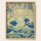 The Great Blue Embrace at Yama Serving Tray Gallery Image 1