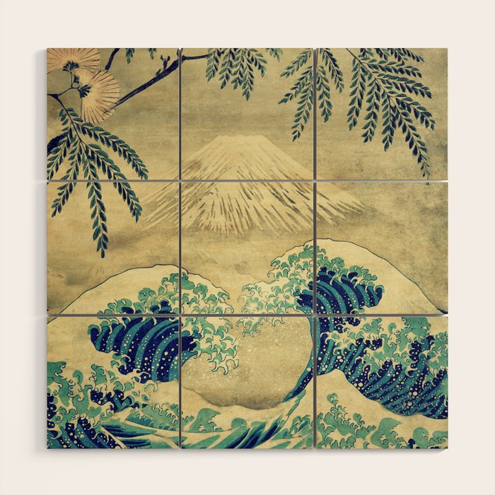 The Great Blue Embrace at Yama Wood Wall Art Gallery Image 1